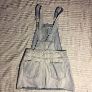 Denim overall skirt